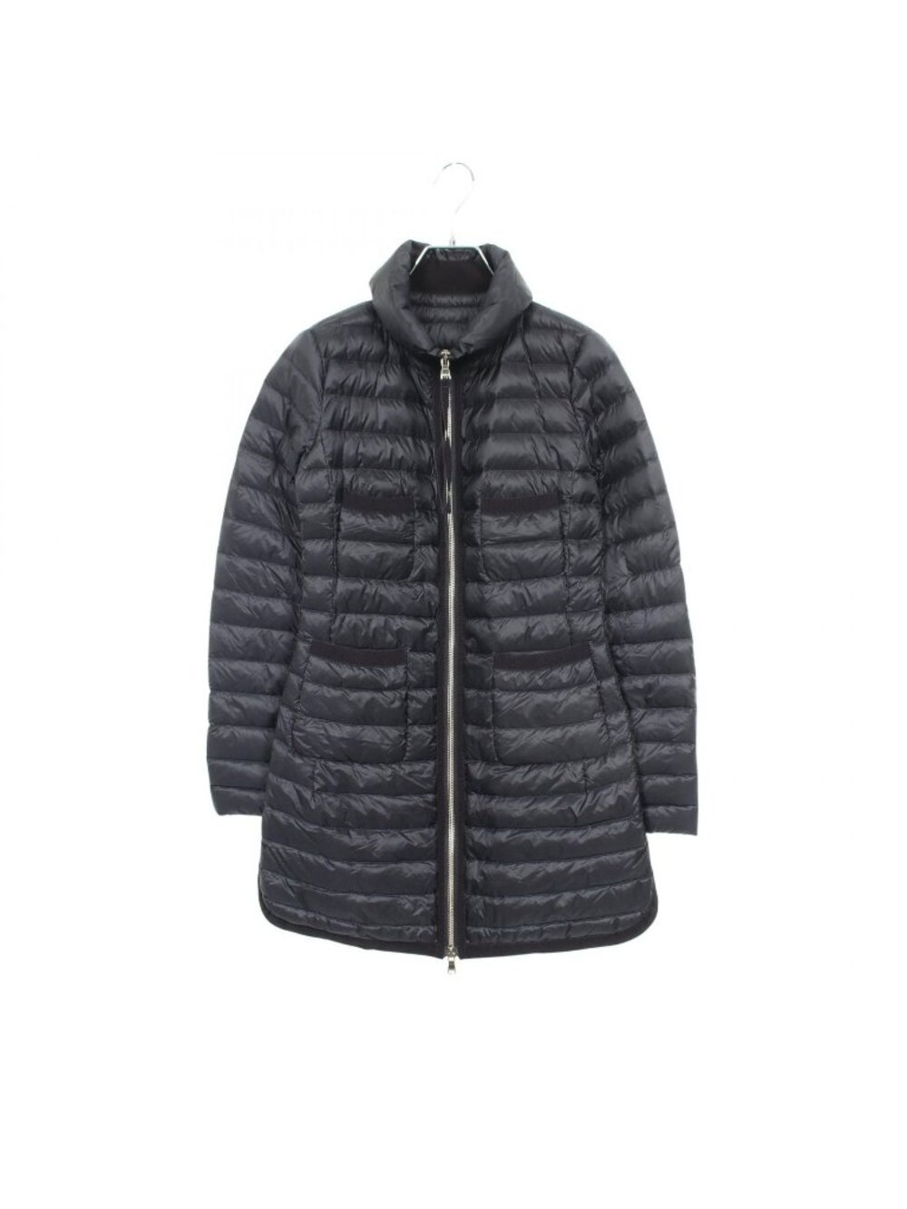 Moncler Down Jacket Bogue Navy Nylon Coat
